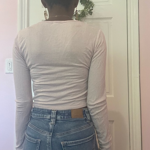 Light pink Garage long sleeve cinch tee - Picture 6 of 6